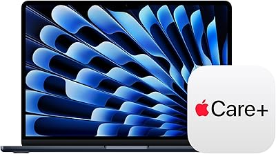 Apple 2026 MacBook Air 13-inch Laptop with M5 chip: Built for AI, 13.6-inch Display, 16GB Unified Memory, 1TB SSD, 12MP Center Stage Camera, Touch ID, Wi-Fi 7; Midnight with AppleCare+ (3 years)