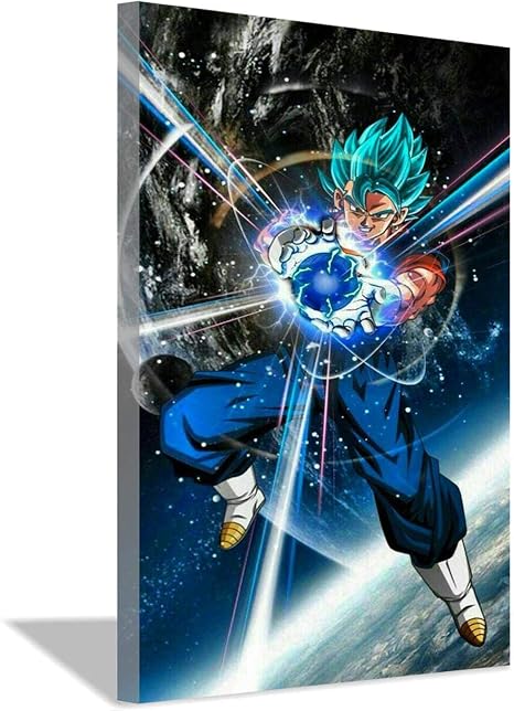 Amazon Co Jp キャンバス絵画版画絵アート漫画アニメ悟空ポスター寝室ホームオフィス家の装飾60x90cm 24x36inch フレームレス ホーム キッチン