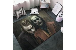 MIOOLKT Joker Joaquin Phoenix and Heath Ledger Area Rug Super Soft Floor Mat for Bedroom Living Room, Fluffy Carpet for for Room Kids Room Baby Room Dorm Nursery, Big Rug Anti-Slip Home Floor Carpet