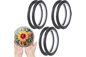 NICENEEDED 6 PCS Stained Glass Lead Lines, Black Stained Glass Leading Strips, Self Adhesive Glass Lead Lines Decals for Wind