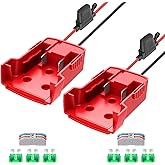 2 Packs Power Wheel Adapter for Milwaukee M18 Battery Adapter 18V Power Wheel Battery Converter with Fuses & Wire Terminals, 12AWG Wire, Power Connector for DIY Rc Car Toys, Robotics and Rc Truck
