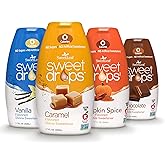 SweetLeaf Sweet Drops - Flavored Stevia Liquid Sweetener, Stevia Extract, Zero Calories, Gluten Free, Keto Friendly, Non GMO, Natural Flavor, Sugar Alternative - Variety Pack, 1.7 Fl Oz (Pack of 4)