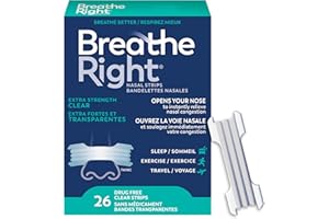 Breathe Right Nasal Strips, Extra Strength, Clear, Sensitive Skin, Drug-Free Snoring Solution & Nasal Congestion Relief Cause