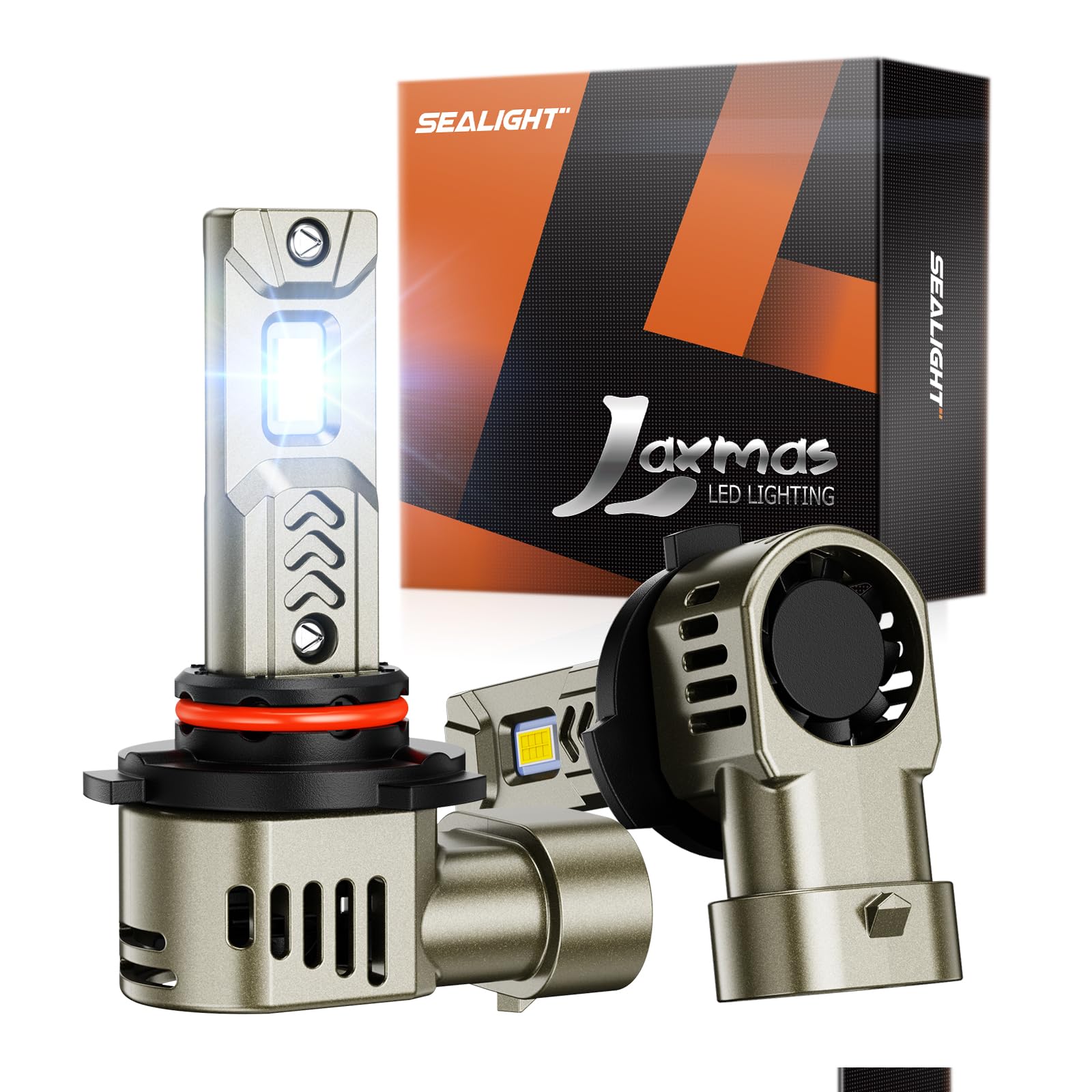 Photo 1 of SEALIGHT 9005 Head Light Bulbs, 9005 Driving Bulb 45,000LM Super Bright 6500K Cool White, L2S Real 1:1 Stock Size Easy Plug-N-Play, IP68 Waterproof HB3/9005 Lights, Pack of 2