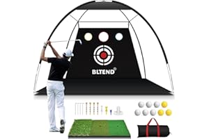 Bltend Golf Net - 10x7ft Golf Practice Nets for Backyard Driving, Golf Hitting Training Net for Indoor Outdoor Use - Golf Training Equipment