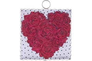 The Round Top Collection - Mini Gallery Rose Heart Sign- Wood and Metal