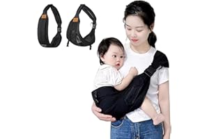 HEWMAW Baby Sling Carrier,Toddler Carrier,Baby Sling,Portable and Adjustable Non-Slip Hip Seat Carriers 10-45lbs(Black,Mesh)