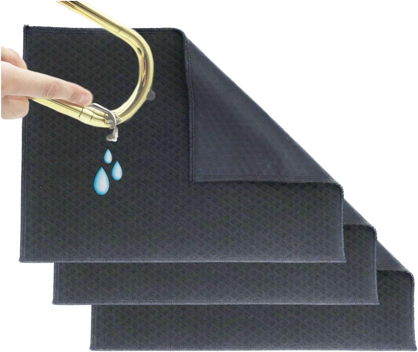 The Spit Catcher - For Brass/Wind Instruments, Ultra-Absorbent and Leakproof, Multi-layered Cloth/Pad to Empty Your Spit, Self-Packing… (Single): Musical Instruments