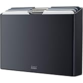 Joseph Joseph Folio 4-Piece Colour coded Cutting Board Set, Slimline case for organized Kitchen storage, Graphite