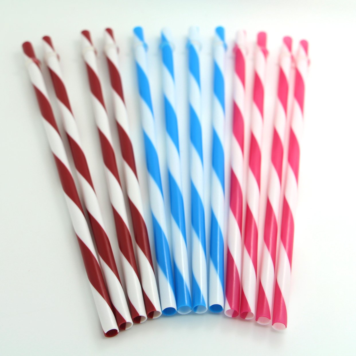 KKMO 12 PCS BPAFree Reusable Plastic Thick Drinking Straws Mason Jar