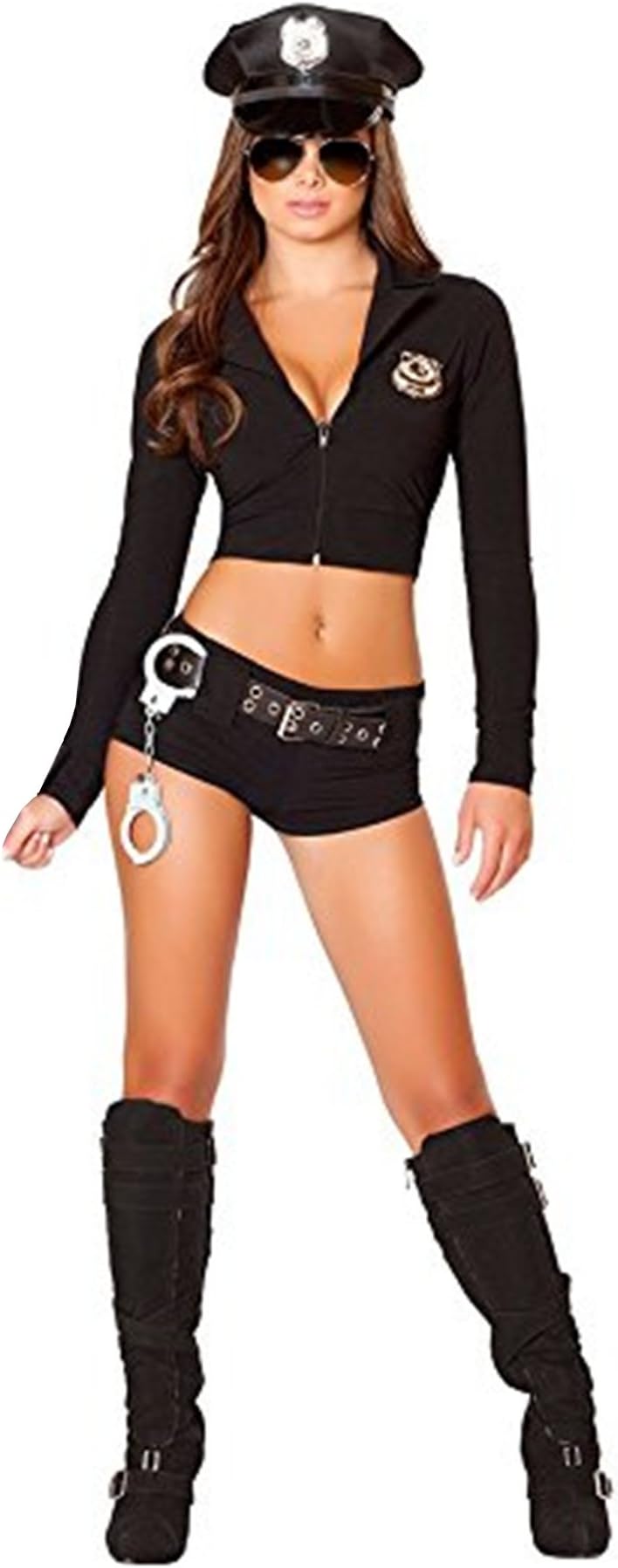 FORNY Women Police Costume Cosplay Dirty Cop Uniform Halloween Officer Outfits
