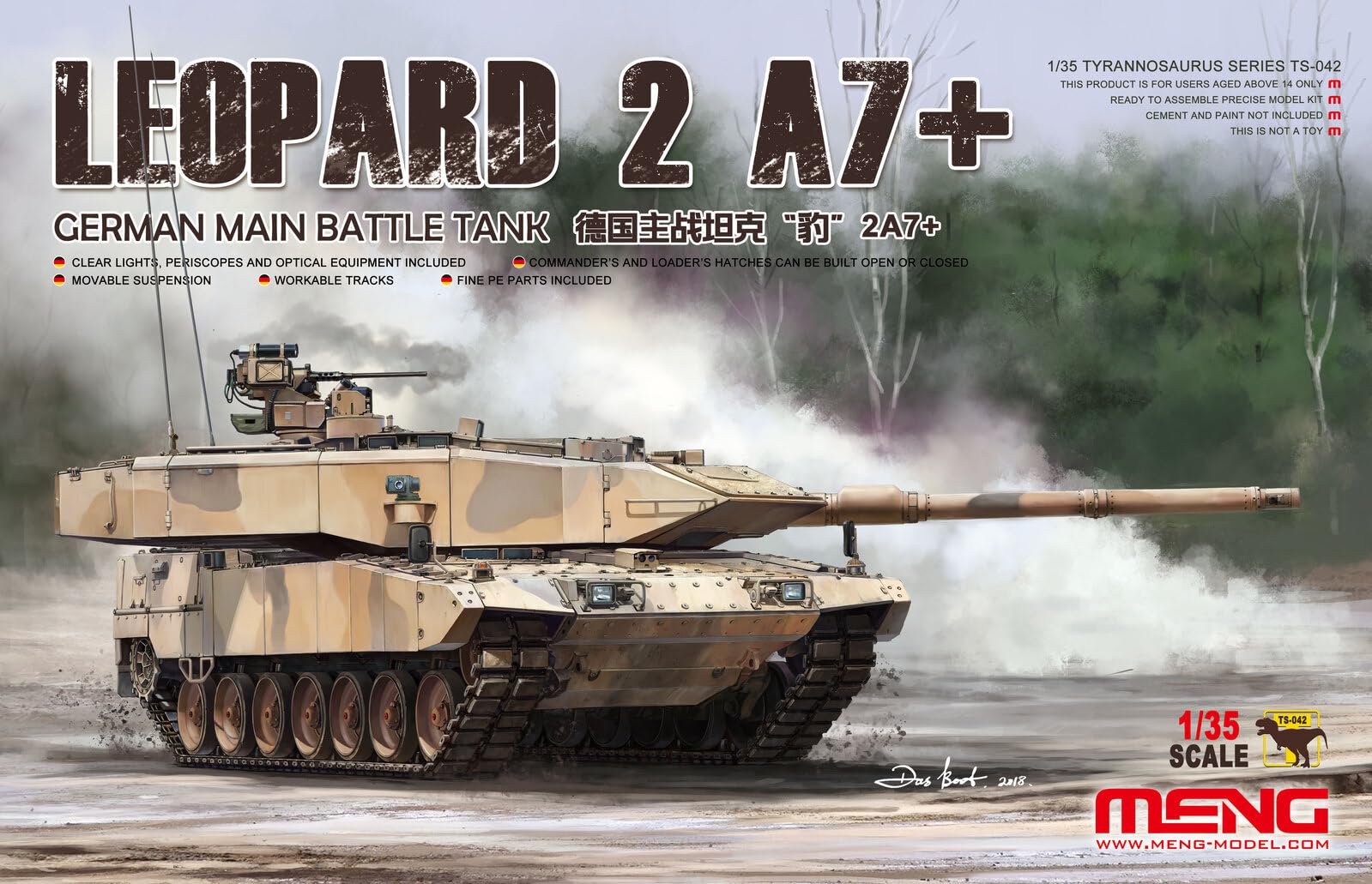 Meng Model 1:35 - German Leopard 2A7+ MBT