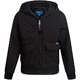 Perry Ellis Boys Winter Jacket - Wind Water Resistant Lightweight Insulated Zip Up Quilted Jacket With Utility Cargo Pockets