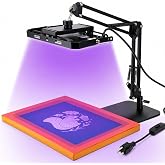 Caydo 96 LEDs UV Light 395nm for Screen Printing, Leakage-Proof Safety | 3-5 min exposure, 3-Prong Grounded Plug, 150&deg;C PC shade, Works for screen printing, cyanotype, Resin