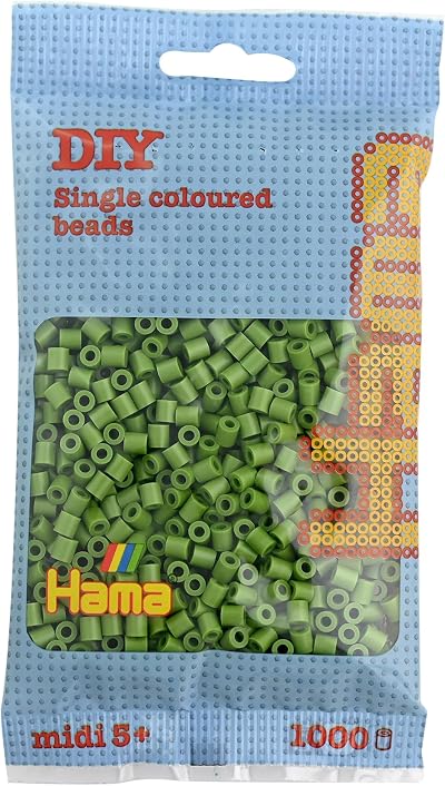 Hama Beads Bag 1000 Midi Beads Olive Green Mosaic Arts & Crafts