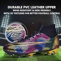 HESBITEUL Boys Girls Soccer Cleats Indoor Football