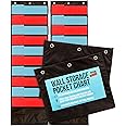 Impresa 2-Pack Premium Wall Storage Pocket Charts/Hanging Folder Organizers, Black, 10 Pockets Each (20 Total), for Classroom, School or Office