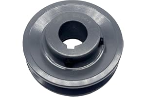 CMFG BK34-1 v Belt Pulley, 3.55 inch OD, 1 Inch Bore,Cast Iron Material, BK Single Groove Motor Pulley for "4L" or "A" and "B" or "5L" Belts