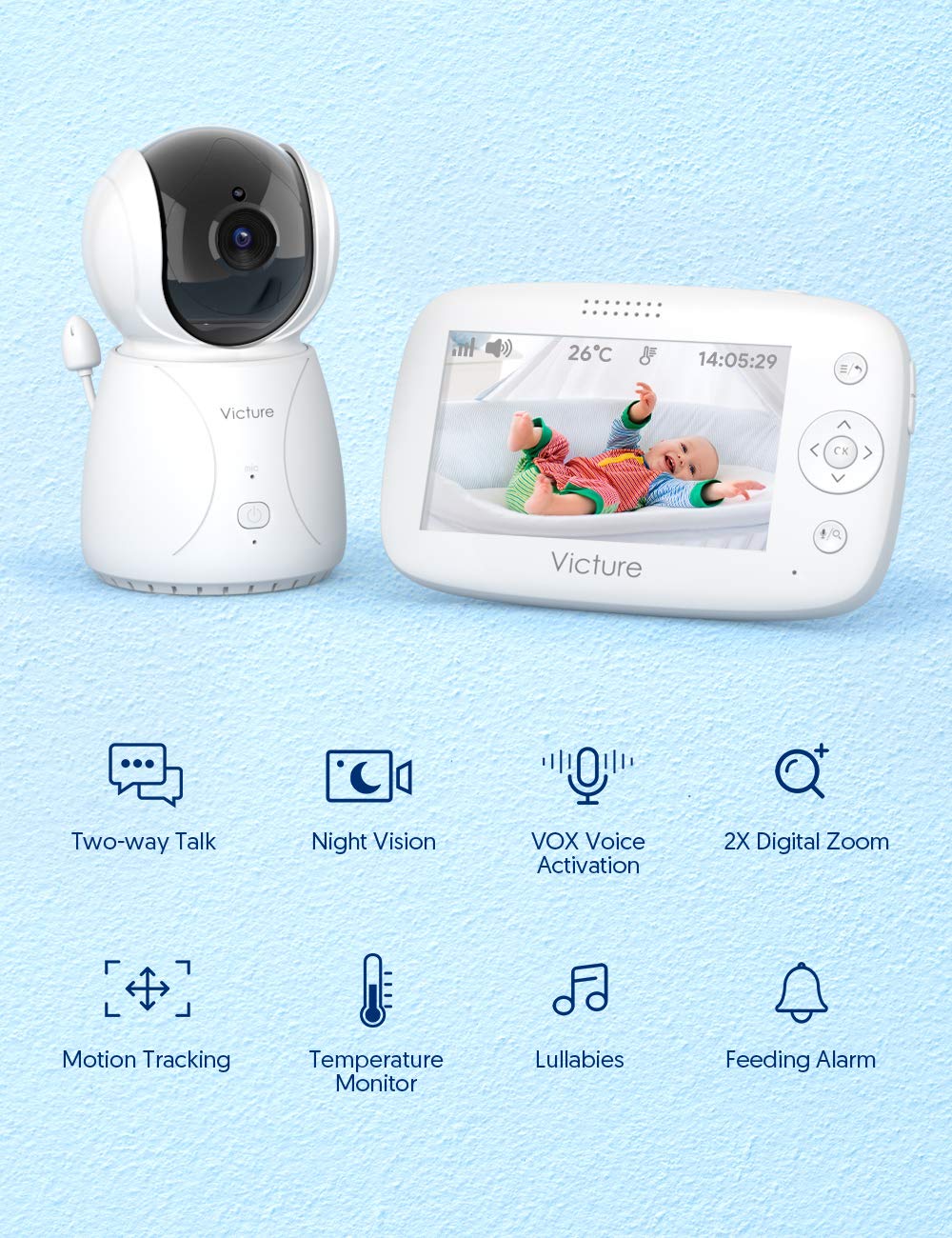lullaby bay video baby monitor with camera