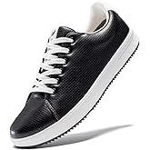 U.Ofeiy Men's Golf Shoes Professional Spikeless Leather Sneakers Non Slip Low Top Lightweight Comfort Travel Walking Shoes