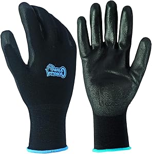 Gorilla Grip Slip Resistant All Purpose Nitrile Work Gloves, 10 Pack Large