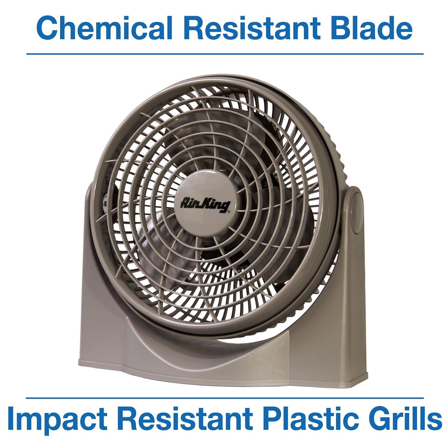 Air King 9530 9-Inch 3-Speed High Performance Pivot Fan, gray