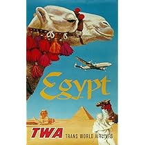 Amazon.com: Vintage David Klein Poster TWA Egypt Mid Century 