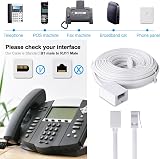 SPEPY White BT Telephone Extension Cable 6 Pin 6P4C Male to Female 10M UK view 6