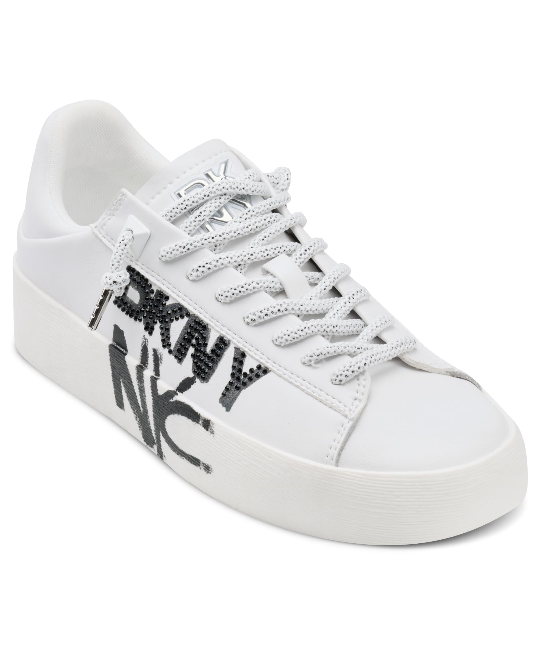 DKNY Women’s Shoes Shoe, White/Black, 7.5