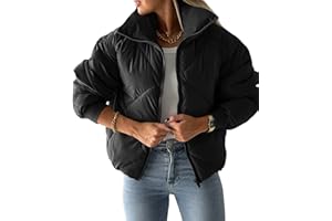 Newffr Women's Quilted Puffer Vest Sleeveless Lightweight Zip Up Jacket Winter Warm Coat Outerwear