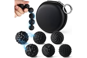 LovesTown 6PCS Silicone Magnetic Fidget Balls, Magnetic Sensory Fidget Balls Quiet Travel Toys for Adults Teens Office School Birthday Gift (Black)
