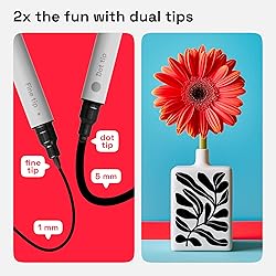 ARTISTRO 5 Black Dual-Tip Acrylic Paint Pens for