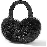 TOBEHIGHER Muffs for Winter Women - Faux Fur Earmuffs, Soft Warm Stylish Ear Muffs for Women Cute Foldable