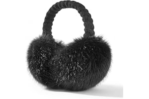 TOBEHIGHER Muffs for Winter Women - Faux Fur Earmuffs, Soft Warm Stylish Ear Muffs for Women Cute Foldable