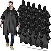 Zhehao 20 Pcs Rain Ponchos for Adult Reusable Waterproof Plastic Rain Coat