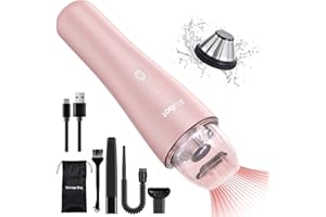 RUBOT Cordless Handheld Vacuum, Mini Vacuum Ultra-Lightweight 1.2Lbs,Dust Busters Cordless Rechargeable Cute Portable Vacuum for Home-Pink(P02)