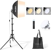 RALENO Softbox Photography Lighting Kit, 16"x16" LED Studio Soft Box Light | 2500K-7500K &amp; 2.4G Remote Studio light , 50W &amp; CRI&ge;97 Adjustable LED Bulb for Video Recording Photography Shooting Streaming