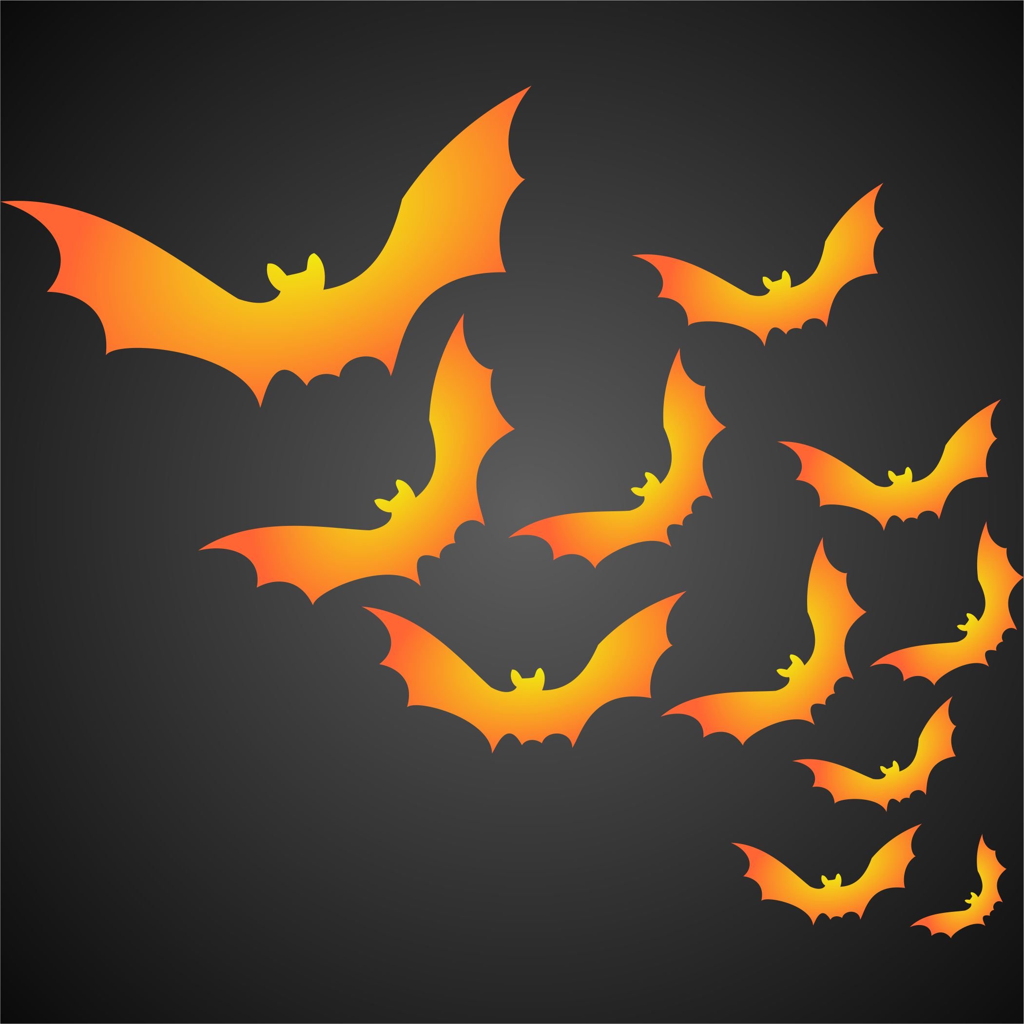 Bat Stencil - 21.5 x 25.5cm (M) - Reusable Halloween Day of The Dead Scary Kids Colony Cloud of Bats Wall Stencil Template
