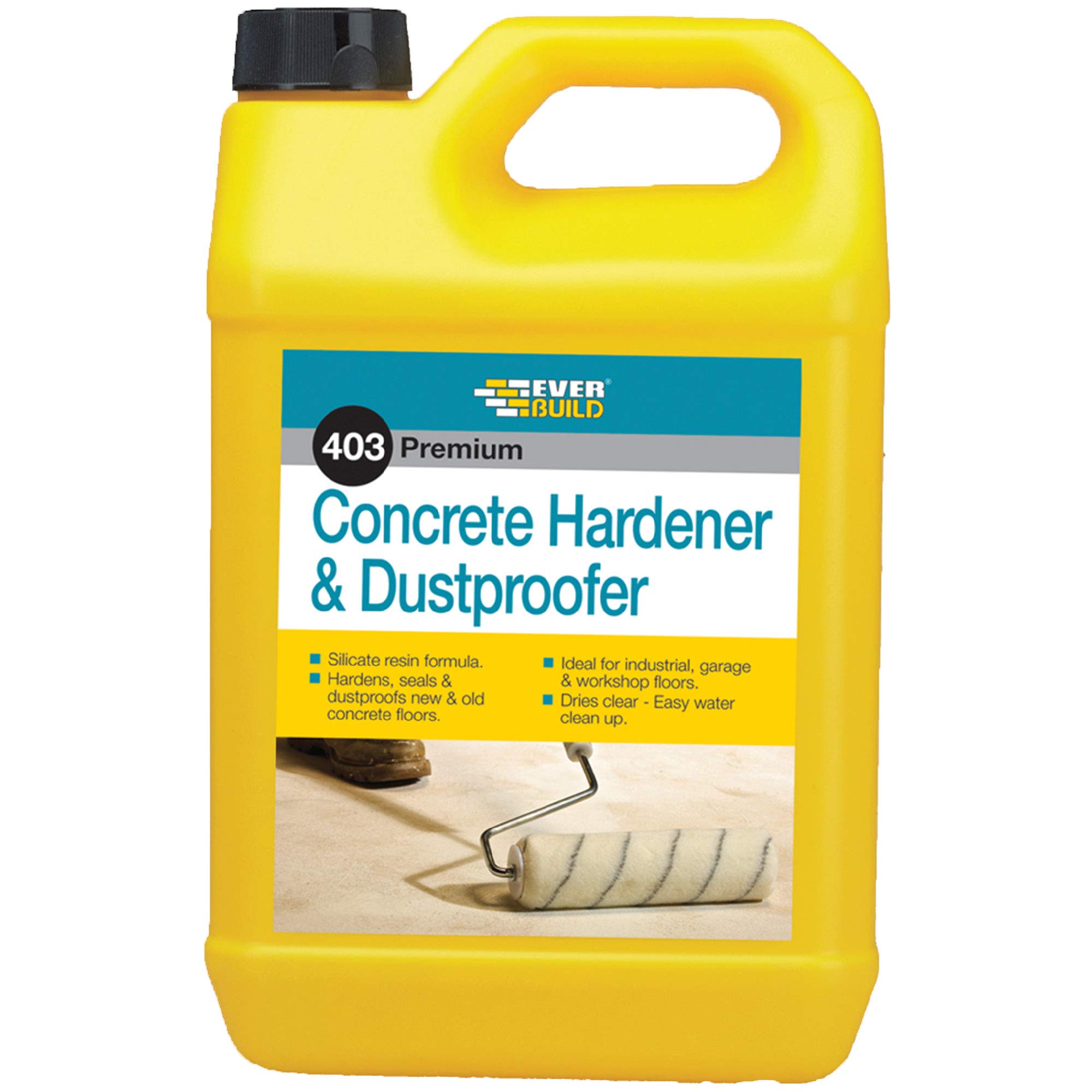 Everbuild 403 Premium Concrete Hardener and Dustproofer – Clear Coat – 5 Litre