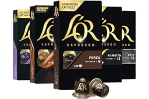 L'OR Espresso Capsules, 50 Count Variety Pack, Single-Serve Aluminum Coffee Capsules Compatible with the L'OR BARISTA System & *Nespresso Original Machines
