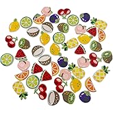 50 Pieces Mini Fruit Iron On Patches,Cute Iron On Patches,Embroidery Patche for Clothing Bag Scrapbook Hat Decorating Supplies DIY Craft Kits (Mini Fruit)