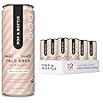 Pop & Bottle Oat Milk Lattes- Cold Brew, Cold Brew Coffee Cans, Canned Coffee, Iced Coffee, Organic, Dairy Free, Gluten Free, Lightly Sweetened with Coconut Nectar- Snickerdoodle, 8 Fl Oz (12 Pack)