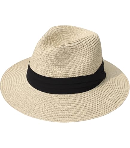 Packable Knit Fedora Hat, Lightweight Travel Sun Hat with  display picture 1