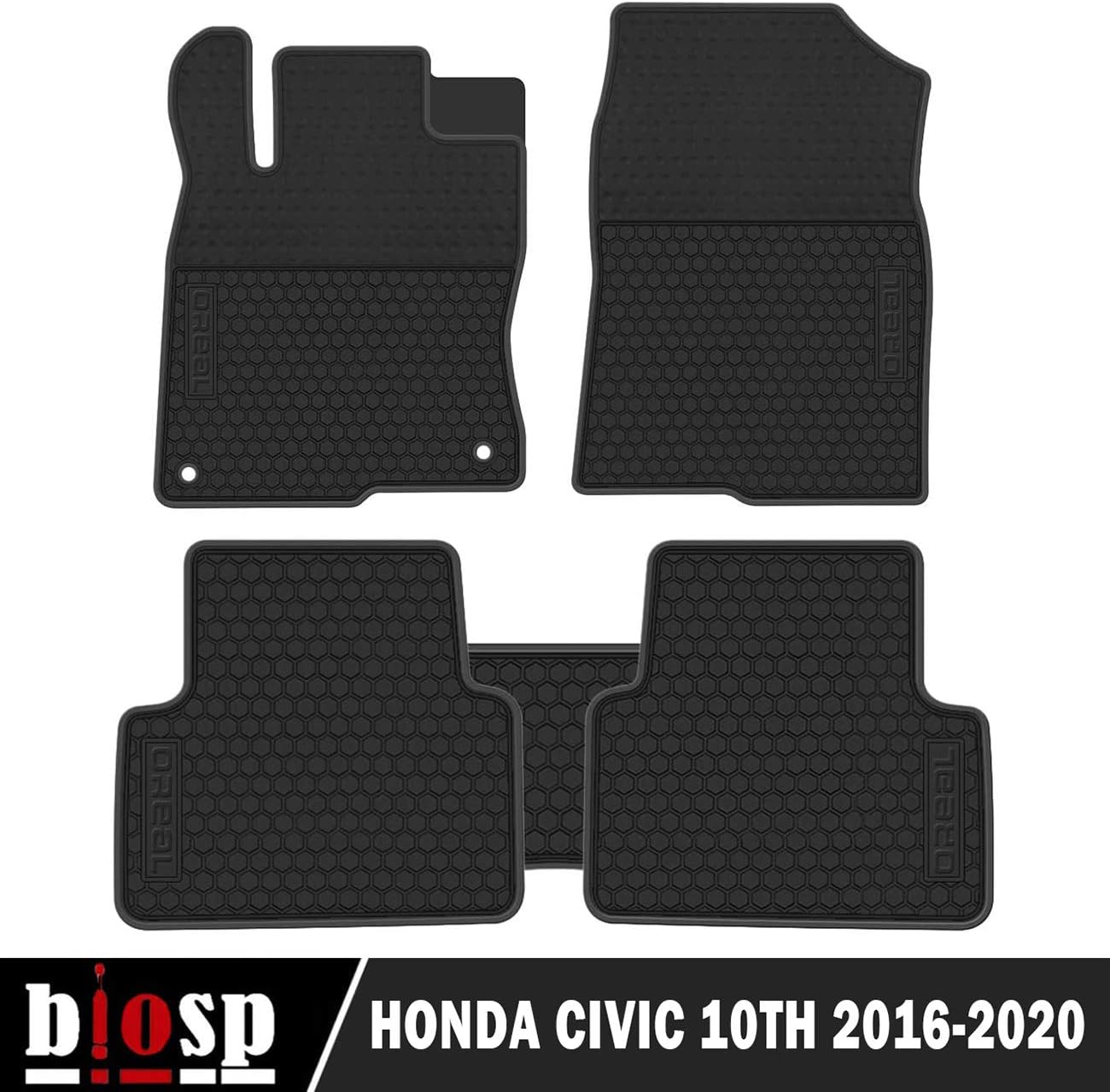 biosp Car Floor Mats replacement for Honda Civic 10th 2016 2017 2018