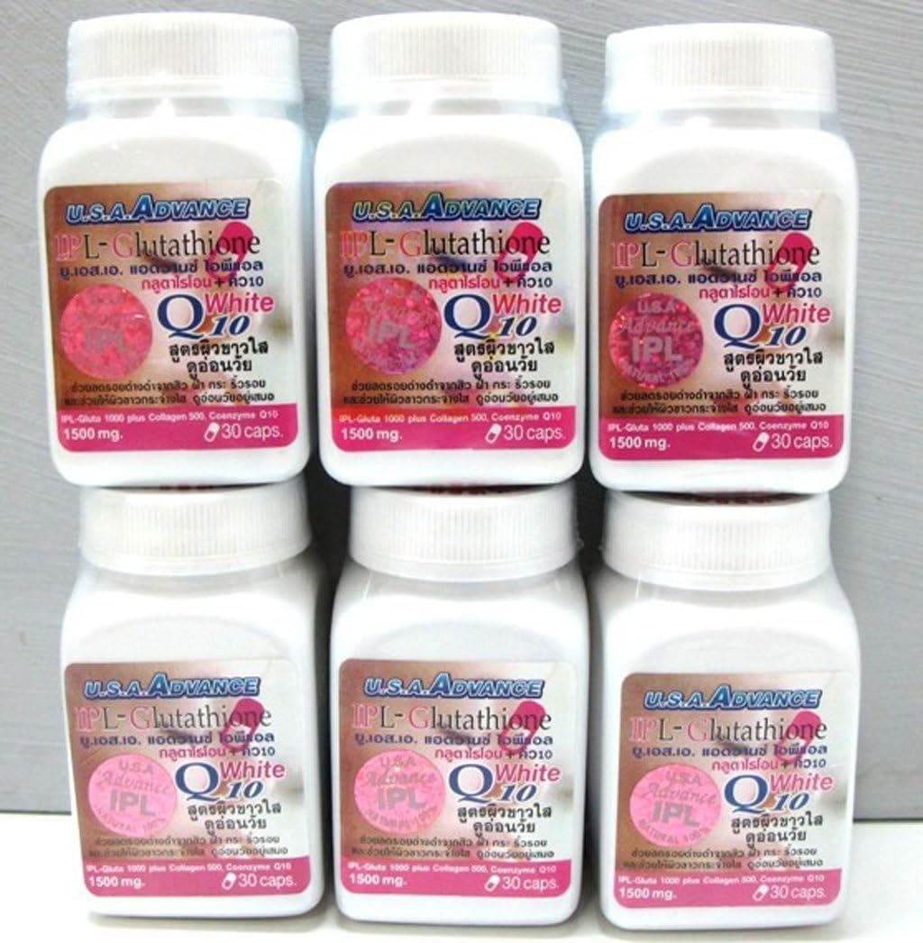 IPL Glutathione Plus 1000 mg. COLLAGEN Q10 VIT C SKIN WHITENING Advance Formula 180 Capsules