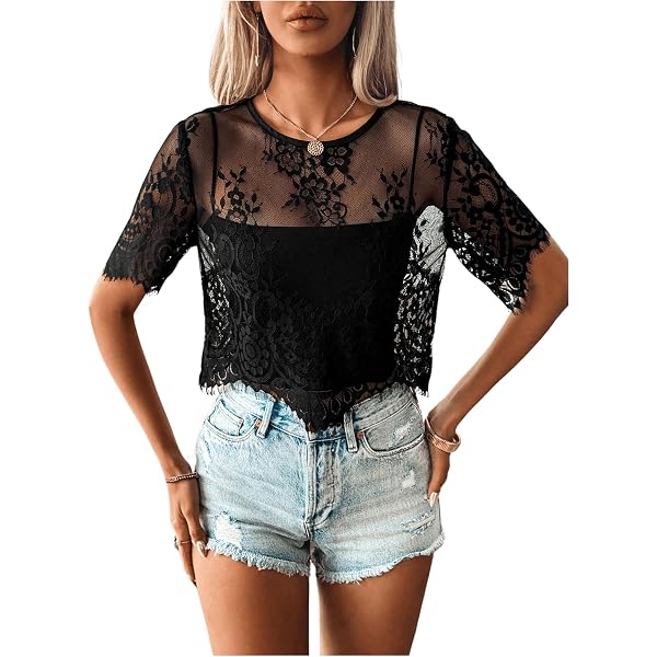 SOLY HUX Women's Y2K Vintage Graphic Crop Top - Short Sleeve Crew Neck Tee For Summer - View #13
