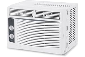 ADOOLLA Window Air Conditioner, 5000 BTU Window-Mounted Room Air Conditioners, Mechanical Control AC Unit With Easy Install Kit, 2 Cooling & Fan Speeds, 2-Way Air Flow, Auto Restart, Cools 150 sq.ft
