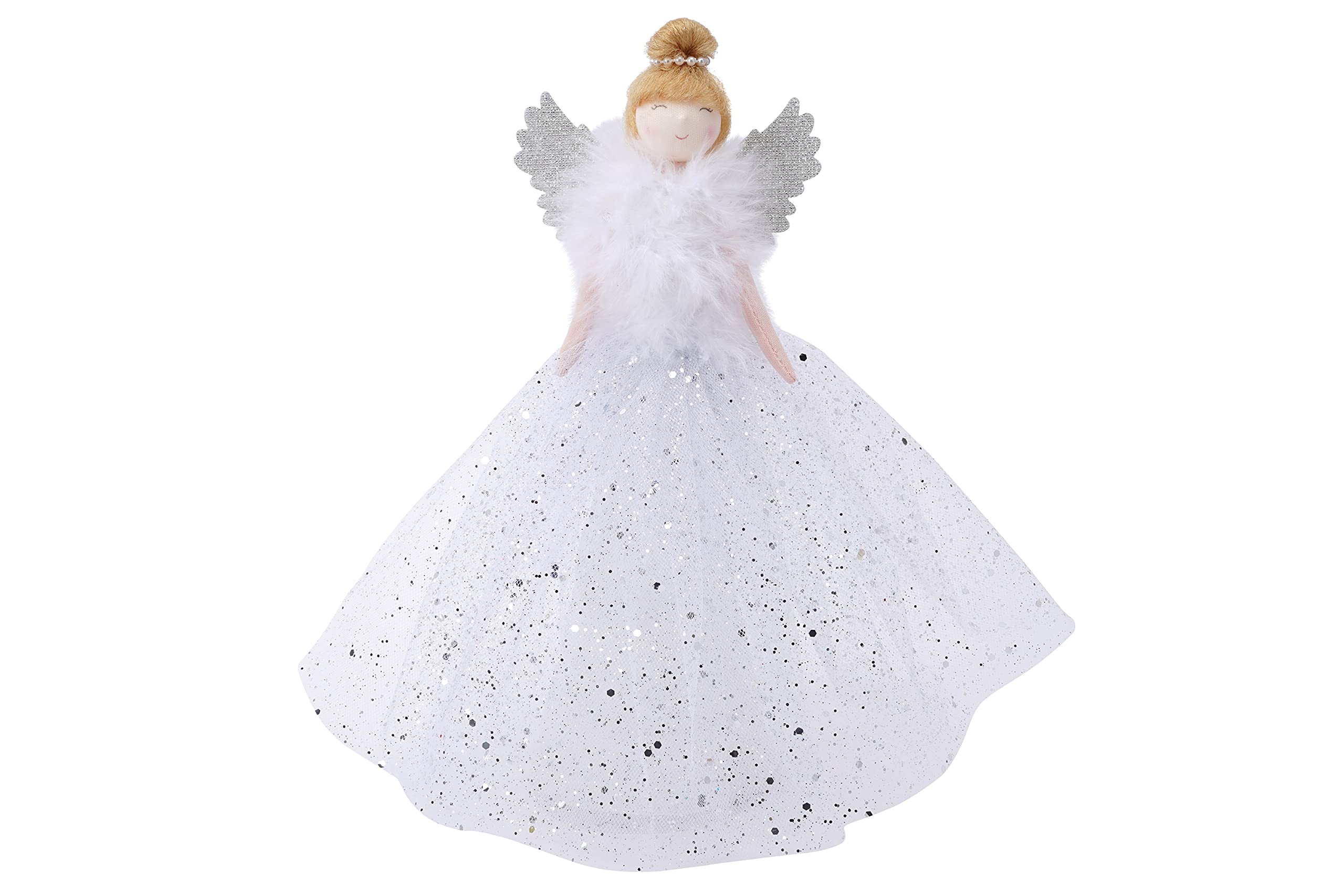 CGB Giftware | Large Christmas Light Up Angel Tree Topper - Silver | Joy To The World Range | Christmas | Festive | Xmas | Tree Decoration | GB05936