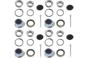OZISENS 4Sets L68149 L44649 Boat Trailer Axle Bearing Kit for 3500 lbs 1-3/8'' to 1-1/16'' #84 Spindle with 171255TB Grease Seals, 1.98'' Trailer Dust Caps & Cotter Pins