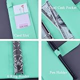 HAUTOCO A6 Budget Binder with Zipper Envelopes Mint Green view 5